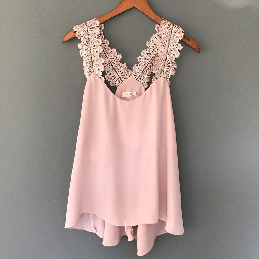 Francescas Chiffon and Lace Blouse